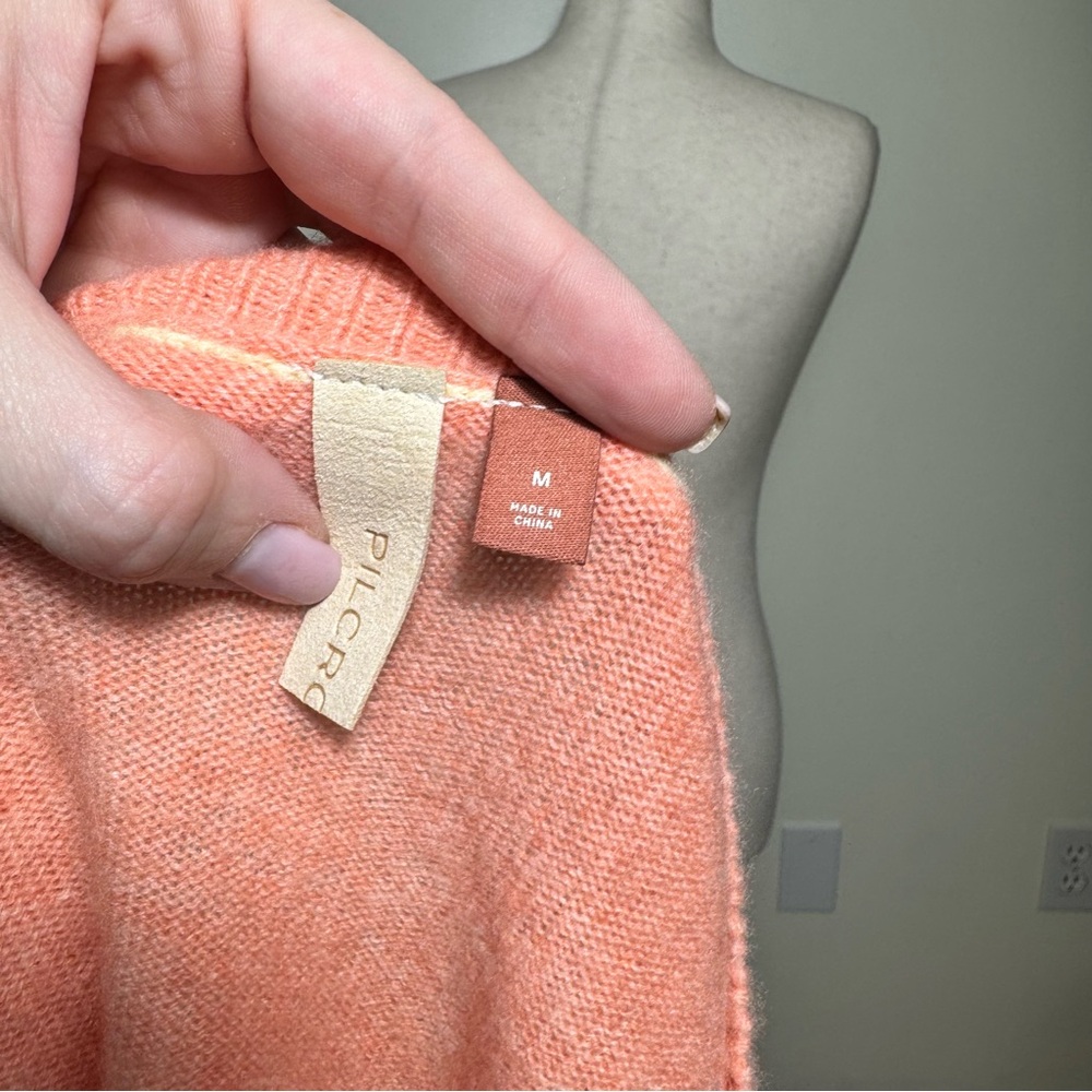 Pilcro 100% Cashmere Peach Sweater - Picture 4 of 5